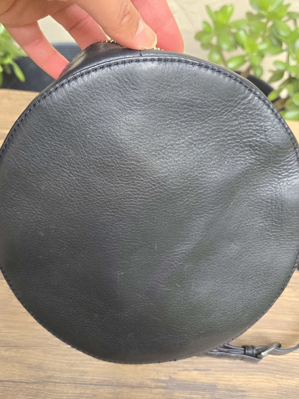 Rachel Roy Black Circle Round Vegan Leather Crossbody - Picture 6 of 15